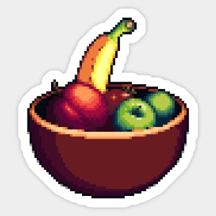 Fruit bowl pixel art Sticker